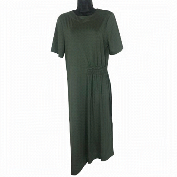 Badgley Mischka Dresses & Skirts - BADGLEY Mischka Olive Green Midi Dress Size S